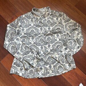 Central Park West 100% Silk Long Sleeve Shirt XL